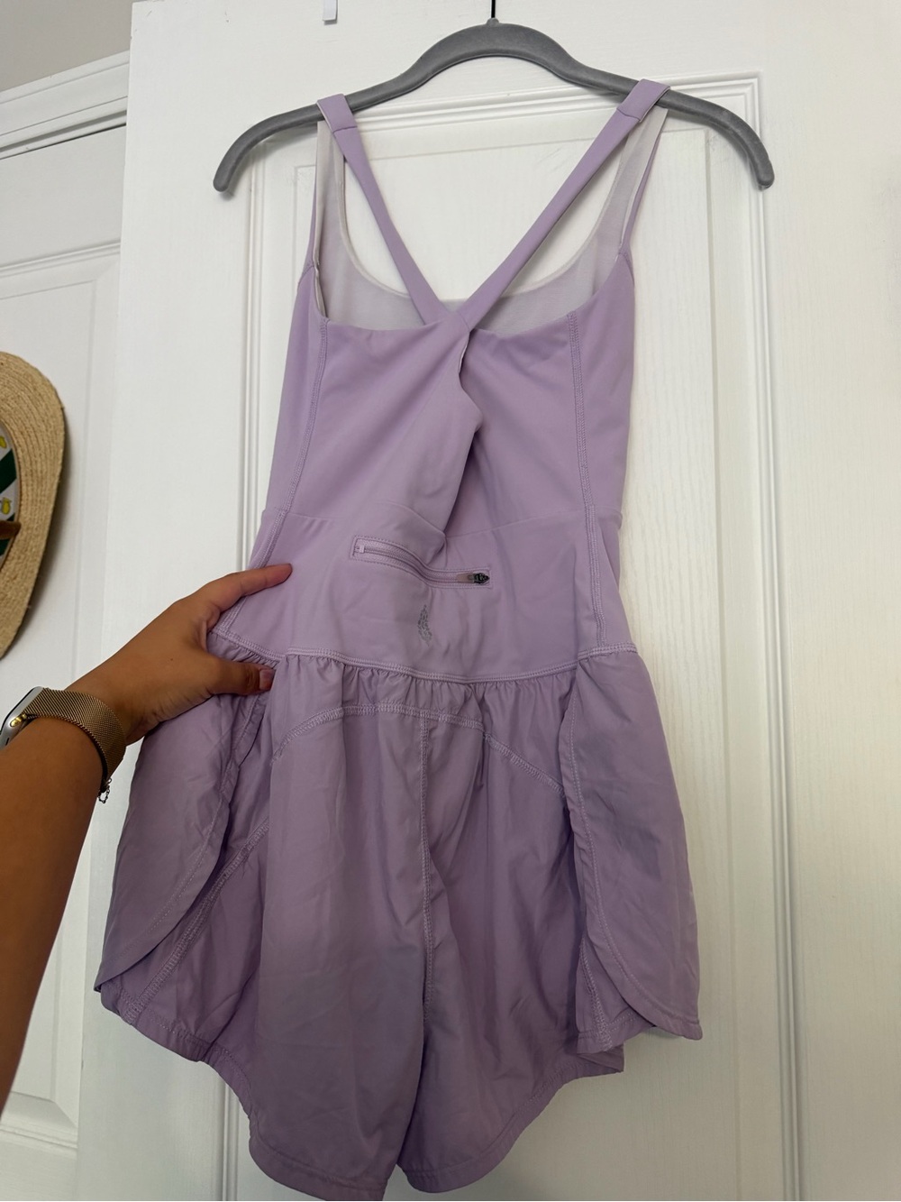 Free People Lavender Righteous Runsie Workout Romper Size XS - Picture 2 of 4